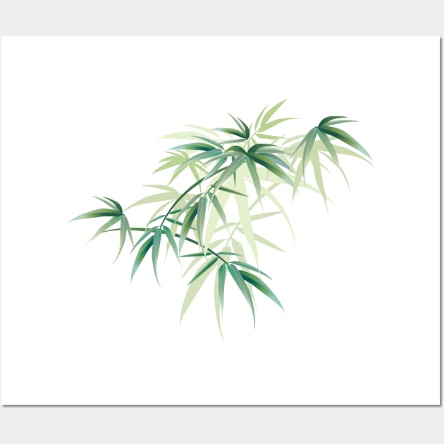 Retro Palm Leaves Wall Art by SWON Design